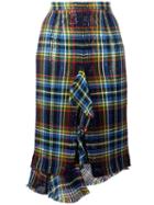 Marco De Vincenzo Tartan Checked Skirt, Women's, Size: 42, Cotton/polyester