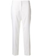 Agnona Cropped Straight Trousers - White