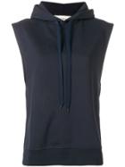 Ports 1961 Basic Sleeveless Hoodie - Blue