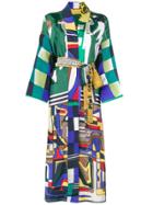 Rianna + Nina Long Patchwork Print Kimono Jacket - Multicolour