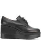 Jil Sander Navy Wedged Oxford Shoes - Black