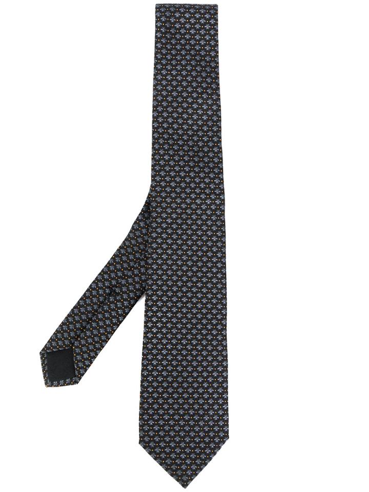 Gucci Bee Pattern Tie - Black