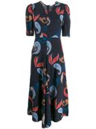 See By Chloé Paisley Print Midi Dress - Blue