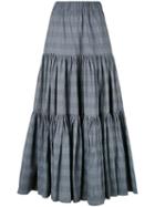 Erika Cavallini - Gypsy Skirt - Women - Cotton/spandex/elastane - 44, Blue, Cotton/spandex/elastane