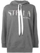 Stella Mccartney Logo Patch Hooded Sweater - Grey