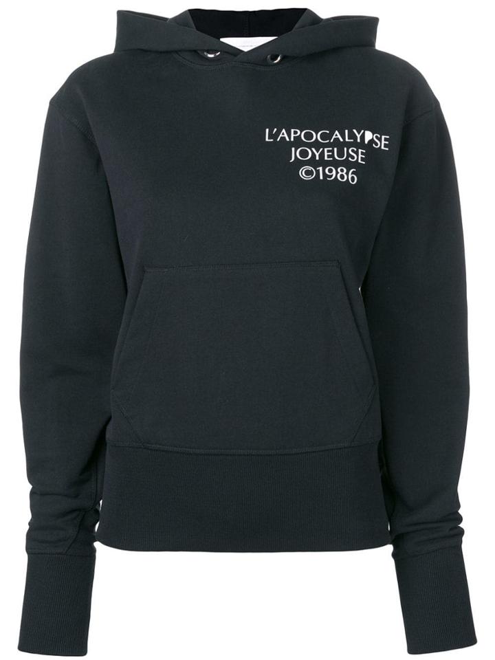 Helmut Lang Logo Hack Hoodie - Black