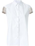 Kolor Ruffled Sleeves Shirt, Women's, Size: 3, White, Cotton