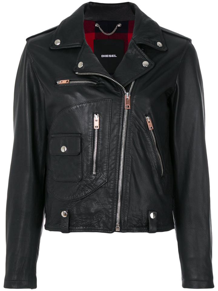 Diesel L-morgan Biker Jacket - Black
