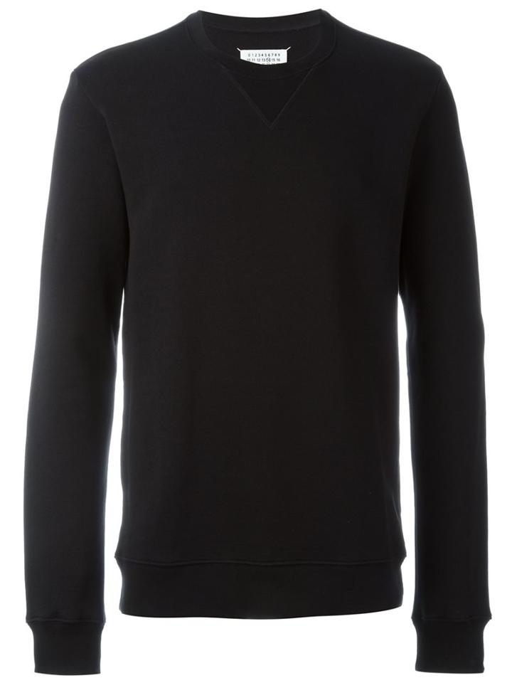 Maison Margiela Elbow Patch Sweatshirt, Men's, Size: 52, Black, Cotton/calf Leather