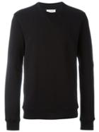Maison Margiela Elbow Patch Sweatshirt, Men's, Size: 52, Black, Cotton/calf Leather