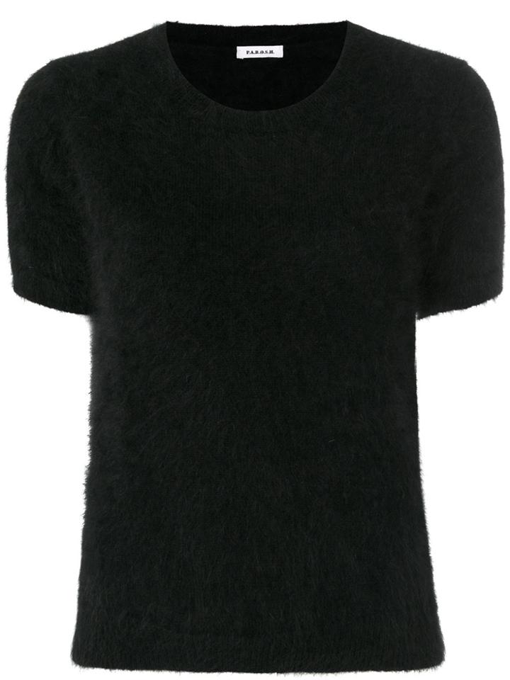 P.a.r.o.s.h. Fitted Knitted Top - Black