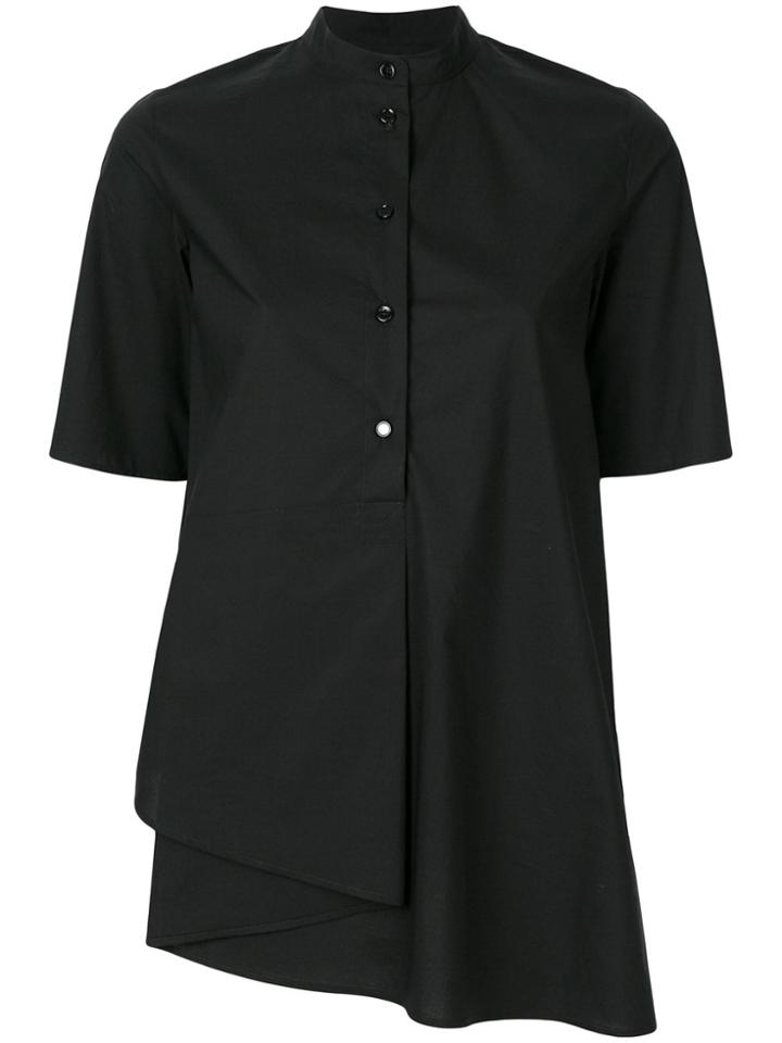 Mm6 Maison Margiela Asymmetric Folded Shirt - Black