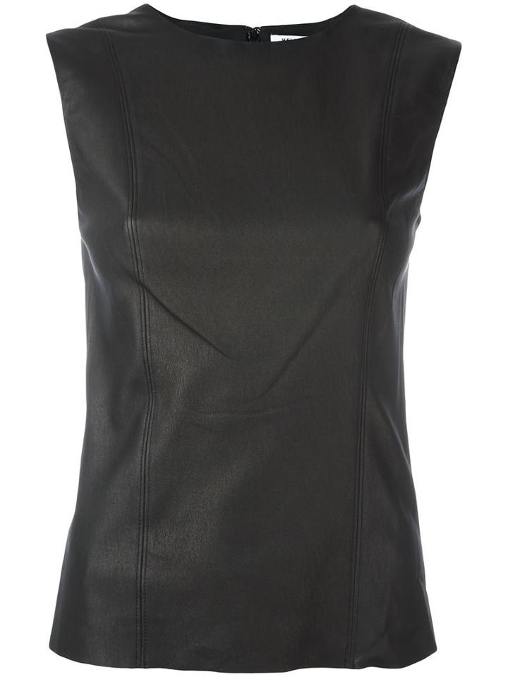 Helmut Lang Leather Tank, Women's, Size: 2, Black, Lamb Skin