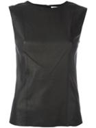 Helmut Lang Leather Tank, Women's, Size: 2, Black, Lamb Skin