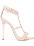 Giuseppe Zanotti Design Rhinestone Embellished T-bar Sandals - Pink &