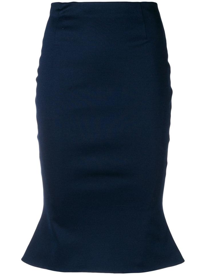Moschino Vintage Peplum Fitted Skirt - Blue