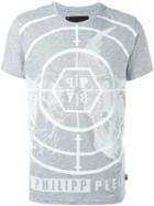 Philipp Plein Target Engaged T-shirt, Men's, Size: M, Grey, Cotton/polyester