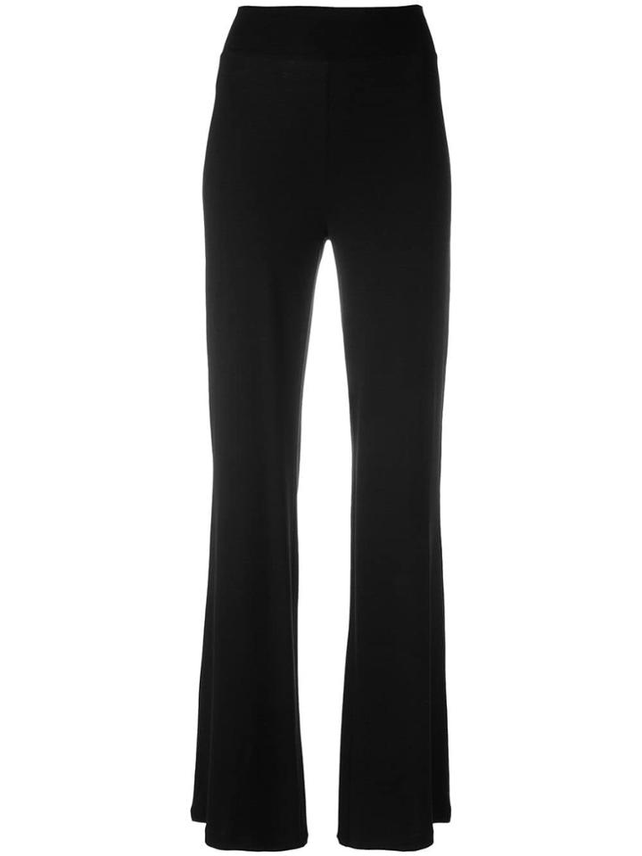 D.exterior Flared Soft Trousers - Black