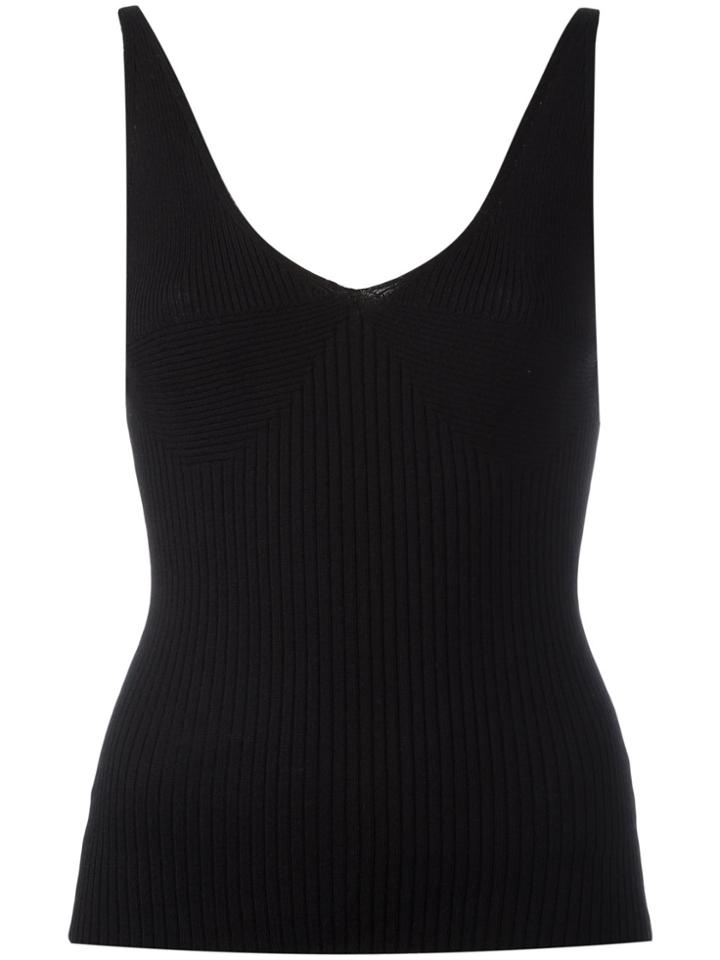 T By Alexander Wang Ribbed Knit Camisole - Black