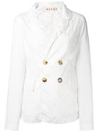 Marni Double-breasted Jacket, Women's, Size: 44, White, Cotton