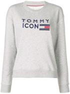 Tommy Hilfiger Tommy Icons Embroidered Sweatshirt - Grey
