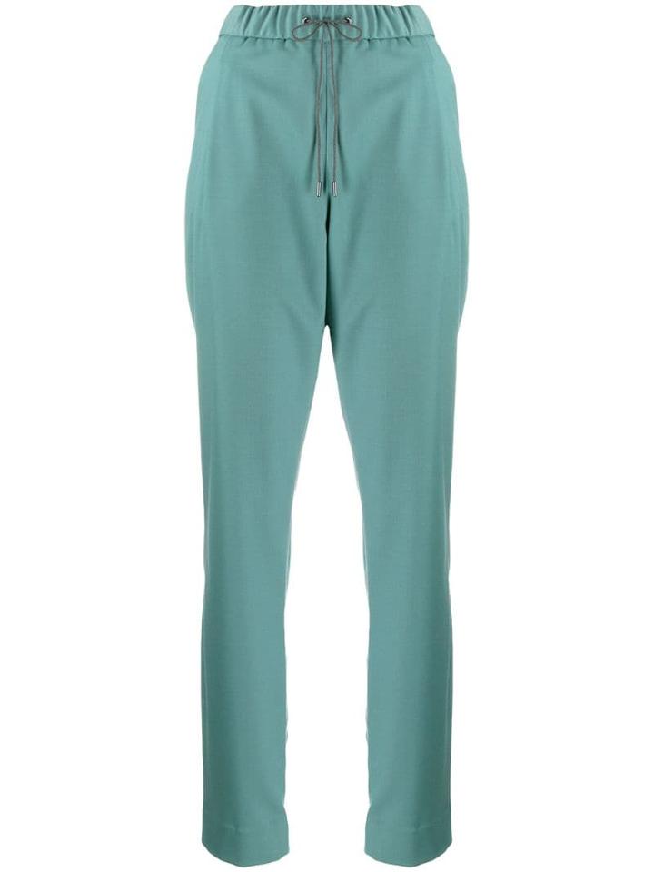 Fabiana Filippi Drawstring Waist Trousers - Green