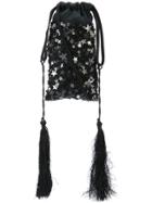 Attico Sequin Embellished Mini Bag - Black