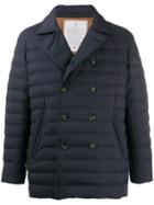 Brunello Cucinelli Padded Double Breasted Coat - Blue