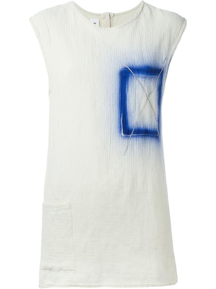 Filles A Papa 'chelsea' Tank Top, Women's, Size: I, White, Cotton/metallic Fibre/swarovski Crystal