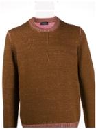 Roberto Collina Long-sleeve Fitted Jumper - Brown