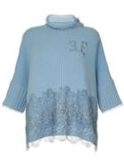 Ermanno Scervino Roll Neck Knitted Top - Blue