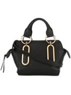 See By Chloé - Small 'paige' Tote - Women - Cotton/calf Leather - One Size, Black, Cotton/calf Leather