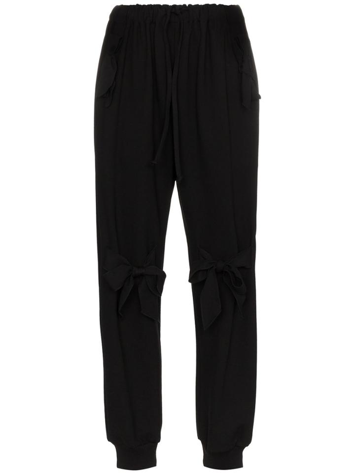 Simone Rocha Track Bow Embellished Trousers - Black