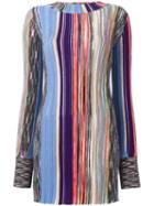 Missoni Ribbed Knit Mini Dress, Women's, Size: 42, Silk/nylon/polyester/wool