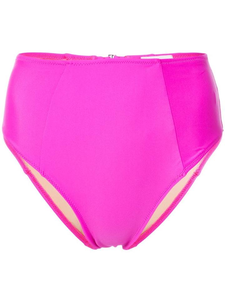 Fleur Du Mal High Waist Bikini Bottom - Pink