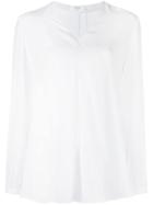 Barba V-neck Blouse - White