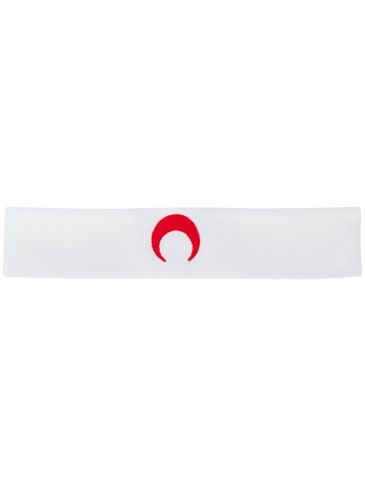 Marine Serre Moon Print Headband - White