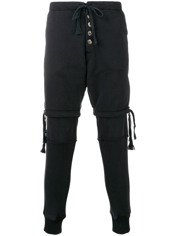 Greg Lauren Hybrid Track Pants - Blue