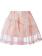 Simone Rocha Floral Print Tulle Skirt