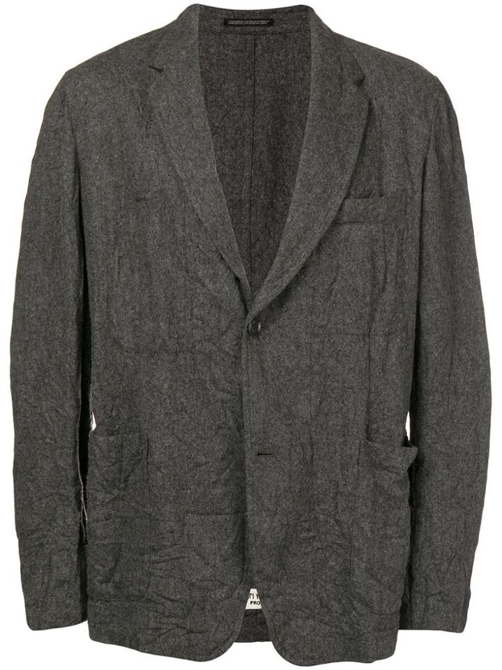 Yohji Yamamoto Wrincle Finish Jacket - Grey