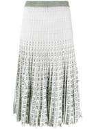 Baum Und Pferdgarten Pleated Love Midi Skirt - White