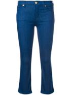 Love Moschino Cropped Bootcut Jeans - Blue
