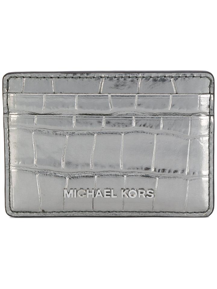 Michael Michael Kors Jet Set Travel Metallic Cardholder - Grey