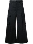 G.v.g.v. - Shoe Lace Stitch Cargo Pant Culottes - Women - Cotton/nylon - 34, Black, Cotton/nylon