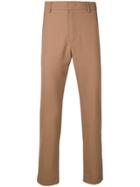 Maison Flaneur Contrasting Piping Trousers - Brown