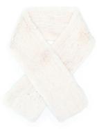 Yves Salomon Rabbit Fur Scarf - Pink & Purple