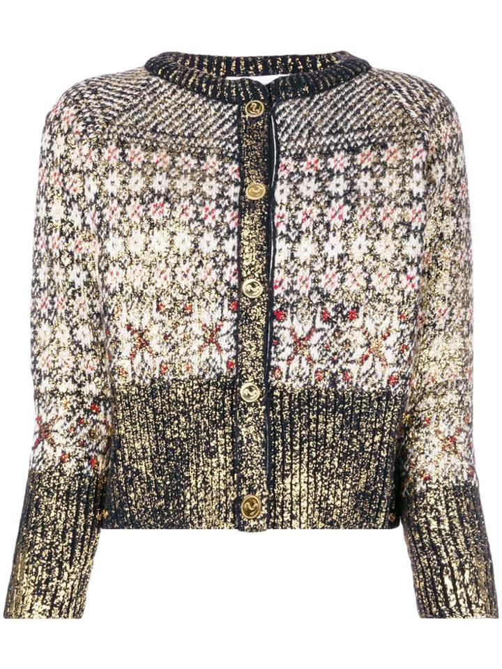 Thom Browne Sparkly Knit Cardigan - Blue