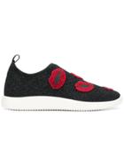 Giuseppe Zanotti Design Alena Bouche Glittery Sneakers - Black
