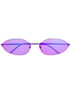 Balenciaga Eyewear Oval Frame Sunglasses - Purple
