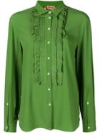 No21 Frilled Detail Shirt - Green